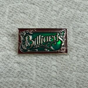 Vintage 2004 Green Billiards Pin Lapel Brooch Pool Ball Games Sports Bar Darts